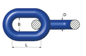 Cadena de eslabones cortos calibre azul - clase 8 RS