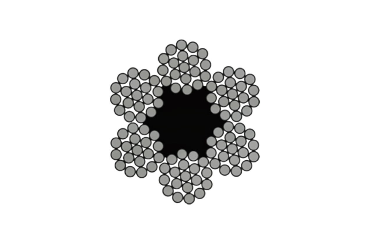 Steel wire rope 6X19 FC